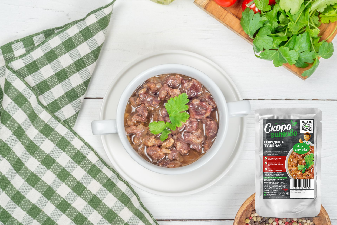 ТМ "Скоро готово" Говядина тушеная, пакет со стикером 250 г.