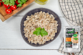 ТМ "Скоро готово" Каша перловая с курицей, пакет со стикером 250 г.