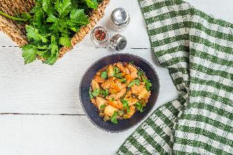 ТМ «Скоро готово» Азу по-татарски с соевым мясом, 250 г. Vegan