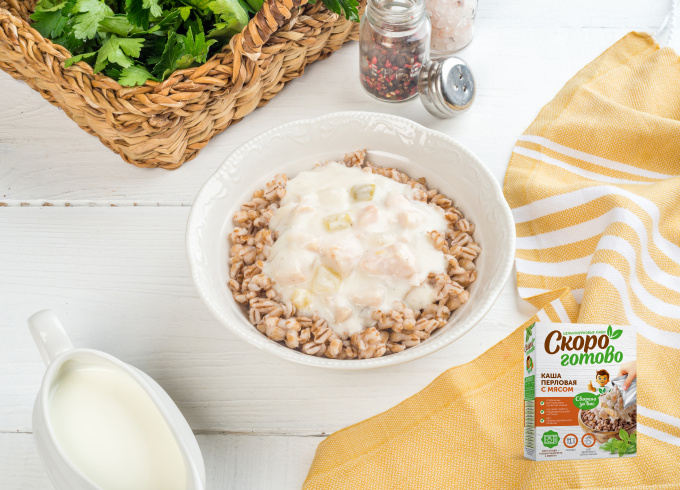 ТМ "Скоро готово" Каша перловая с мясом, 275 г.