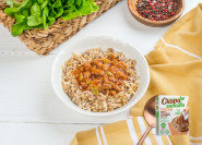 ТМ «Скоро готово» Каша «Три злака» с соевым мясом, 275 г. Vegan ТМ «Скоро готово» Каша «Три злака» с соевым мясом, 275 г. Vegan