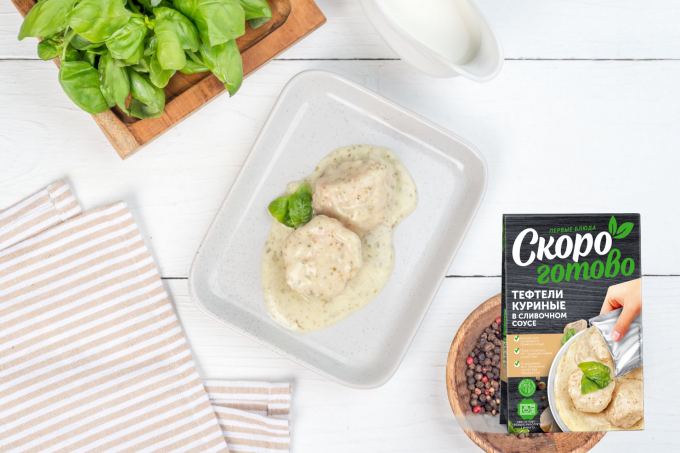 ТМ "Скоро готово" Тефтели куриные в сливочном соусе, 150 г.