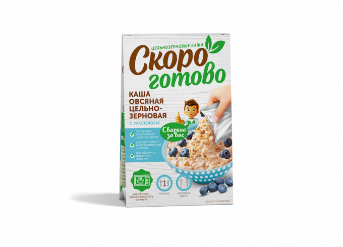 ТМ "Скоро готово" Каша овсяная цельнозерновая, 250 г. ТМ "Скоро готово" Каша овсяная цельнозерновая, 250 г.
