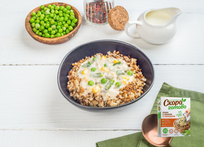 ТМ "Скоро готово" Каша "5 злаков" с овощами, 275 г.
