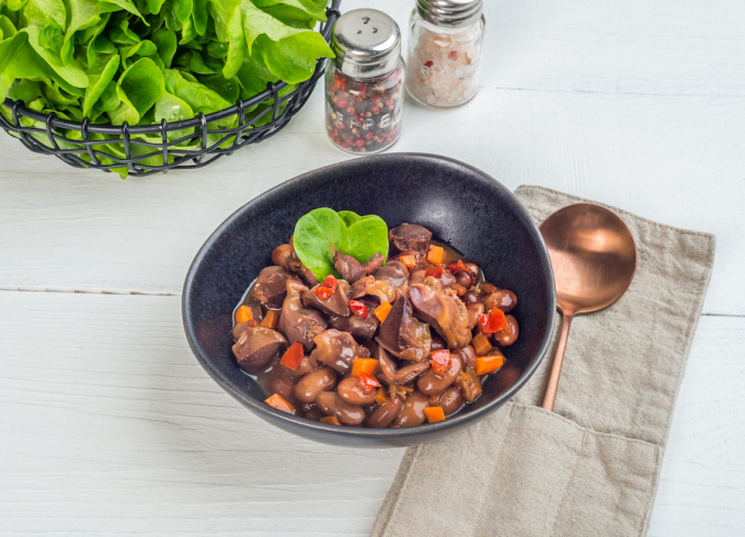 ТМ "Скоро готово" Потрошки острые с овощами, 250 г.