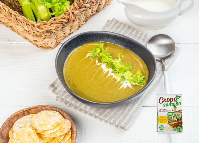 ТМ "Скоро готово" Суп-пюре со шпинатом, 250 г.