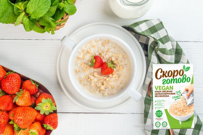 ТМ "Скоро готово" Каша овсяная цельнозерновая без молока, 250 г.