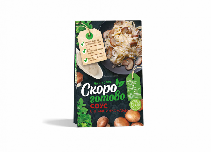 ТМ "Скоро готово" Соус для пасты с шампиньонами, 150 г.